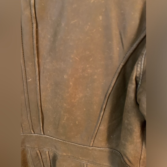 Coldwater Creek Butter Soft Tan Leather Jacket Adult Size 12 Large Preloved - Picture 12 of 12